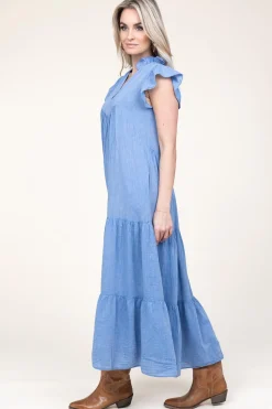 Cheap Devotion Cotton Maxi Dress Erietta | Blue... | | Little Soho