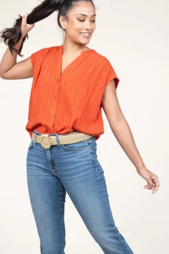 New Stella Forest Cotton Mix Blouse Ophelia | Red... | | Little Soho