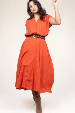 Outlet Stella Forest Cotton Mix Midi Skirt Ophelia | Rust... | | Little Soho