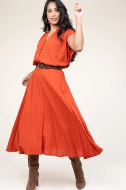 Outlet Stella Forest Cotton Mix Midi Skirt Ophelia | Rust... | | Little Soho