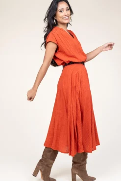 Outlet Stella Forest Cotton Mix Midi Skirt Ophelia | Rust... | | Little Soho