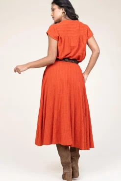 Outlet Stella Forest Cotton Mix Midi Skirt Ophelia | Rust... | | Little Soho