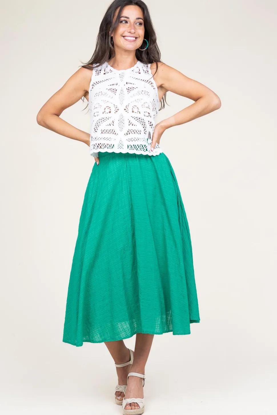 Cheap Stella Forest Cotton Mix With Midi Skirt Ophelia | Green... | | Little Soho