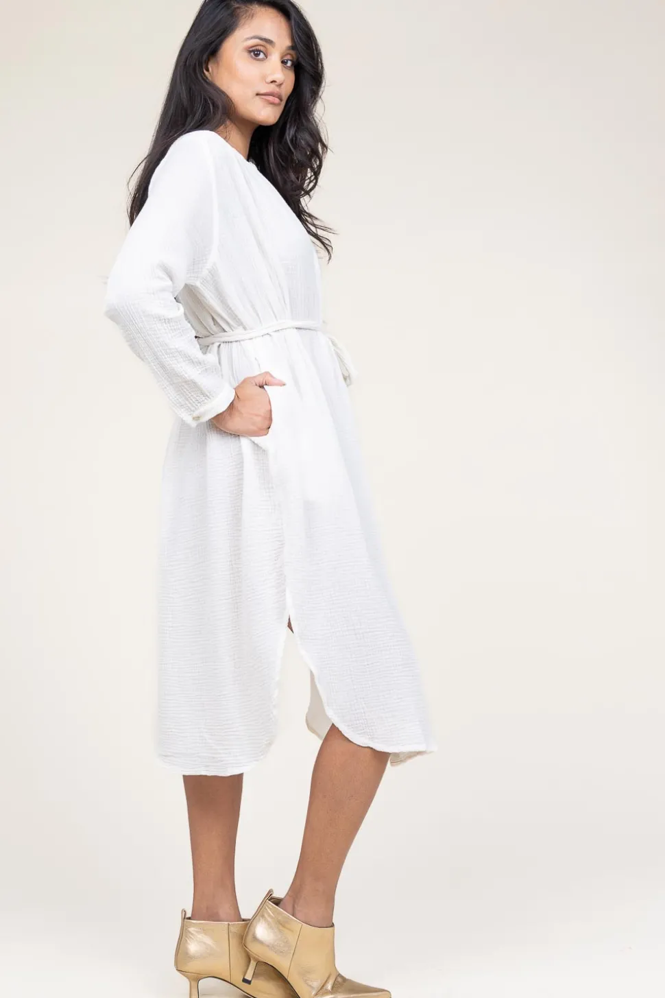 Cheap Louizon Cotton Mousseline Dress Nala | White... | | Little Soho