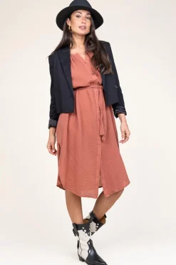 Store Louizon Cotton Mousseline Dress Nala | Pink... | | Little Soho