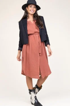 Store Louizon Cotton Mousseline Dress Nala | Pink... | | Little Soho