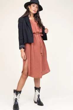 Store Louizon Cotton Mousseline Dress Nala | Pink... | | Little Soho