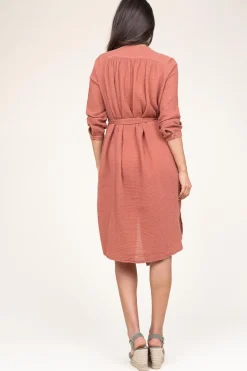 Store Louizon Cotton Mousseline Dress Nala | Pink... | | Little Soho