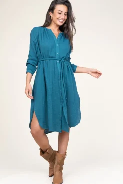 Sale Louizon Cotton Mousseline Dress Nala | Blue... | | Little Soho