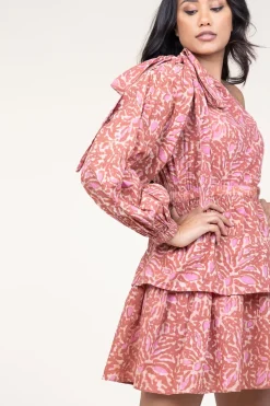 Sale Ibana Cotton One-Shoulder Dress Daffi | Pink... | | Little Soho