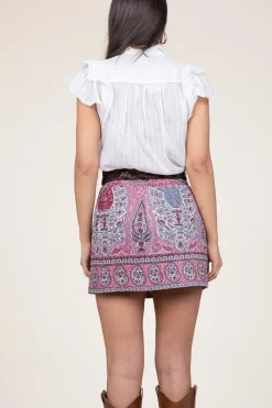 Cheap Antik Batik Cotton Paisley Print Skirt Tajar | Red... | | Little Soho