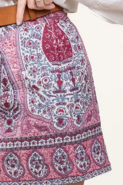 Cheap Antik Batik Cotton Paisley Print Skirt Tajar | Red... | | Little Soho
