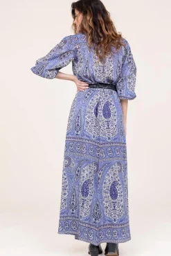 New Antik Batik Cotton Paisley Print Top Tajar | Blue... | | Little Soho