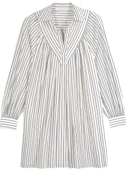 Online ba&sh Cotton Striped Dress Fadia | Natural... | | Little Soho