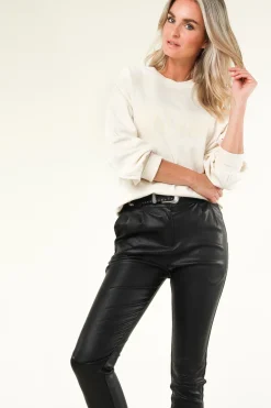 Discount Dante 6 Cotton Sweater With Text Print Love Me | Natural... | | Little Soho