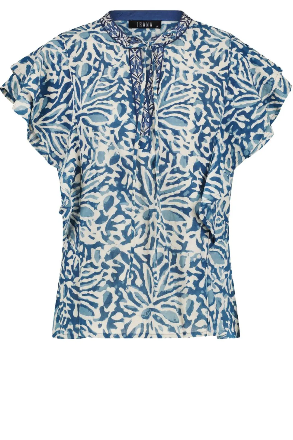 Discount Ibana Cotton Top With Print Tadine | Blue... | | Little Soho