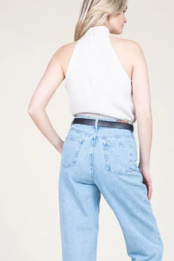 Hot Dante 6 Crepe Halter Top Mickey | Natural... | | Little Soho