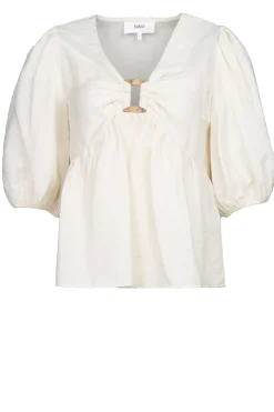 Fashion ba&sh Crepe Top Locky | Natural... | | Little Soho