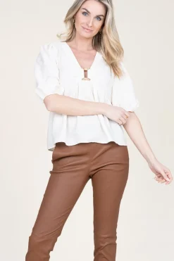 Fashion ba&sh Crepe Top Locky | Natural... | | Little Soho