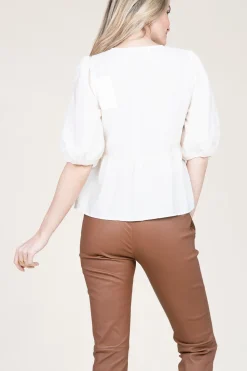 Fashion ba&sh Crepe Top Locky | Natural... | | Little Soho