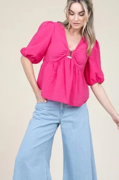 Best ba&sh Crepe Top Locky | Pink... | | Little Soho