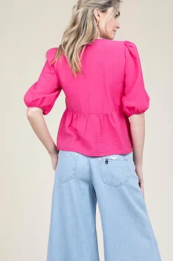 Best ba&sh Crepe Top Locky | Pink... | | Little Soho