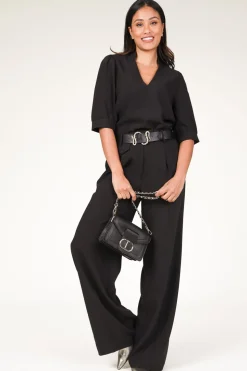 New Dante 6 Crepe Top Malina | Black... | | Little Soho