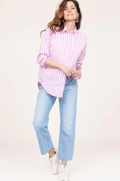 Discount CC Heart Crispy Cotton Blouse Harper | Pink... | | Little Soho