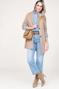 Store CC Heart Crispy Cotton Blouse Harper | Blue... | | Little Soho