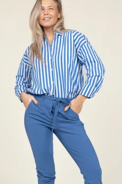 Store CC Heart Crispy Cotton Blouse Harper | Blue... | | Little Soho