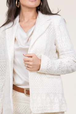 Online Liu Jo Crochet Blazer Bartolo | White... | | Little Soho