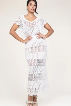 Clearance Liu Jo Crochet Dress With Slip Dress Florio | White... | | Little Soho