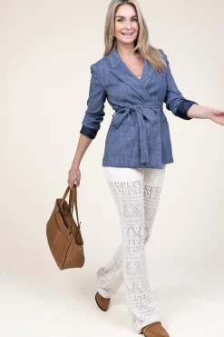 New Liu Jo Crochet Flared Pants Bartolo | White... | | Little Soho