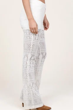 New Liu Jo Crochet Flared Pants Bartolo | White... | | Little Soho