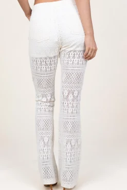 New Liu Jo Crochet Flared Pants Bartolo | White... | | Little Soho