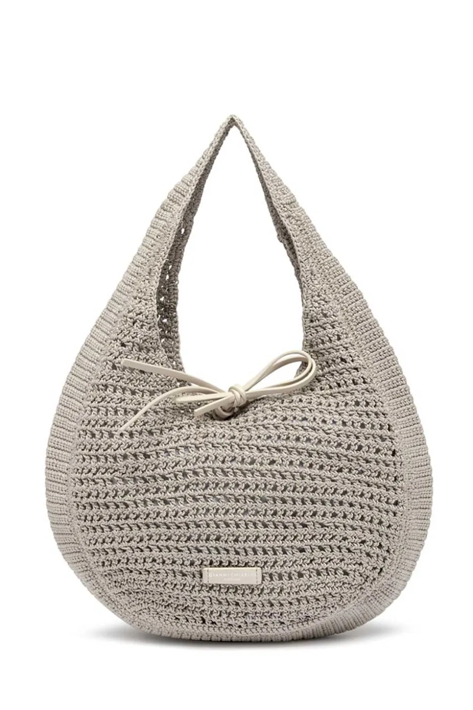 Shop Gianni Chiarini Crochet Shopper Euforia | Taupe... | | Little Soho