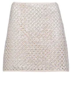 Best Twinset Crochet Skirt With Sequins Viva | Natural... | | Little Soho
