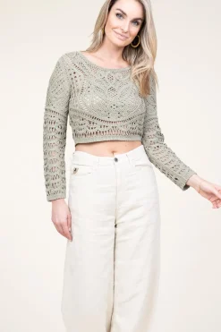 Best ba&sh Crochet Top Marc | Green... | | Little Soho