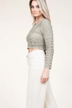 Best ba&sh Crochet Top Marc | Green... | | Little Soho