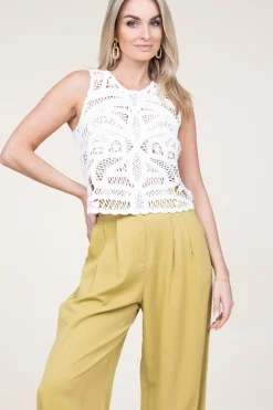 Store Berenice Crochet Top Taro | White... | | Little Soho