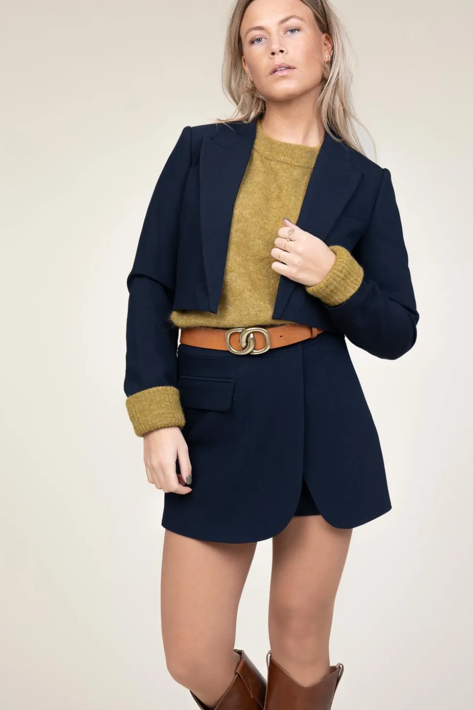 Cheap Co'Couture Cropped Blazer Vola | Blue... | | Little Soho