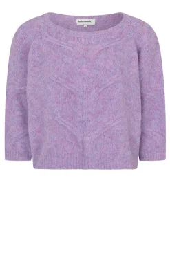 Cheap Lollys Laundry Cropped Cable Sweater Tortuga | Purple... | | Little Soho