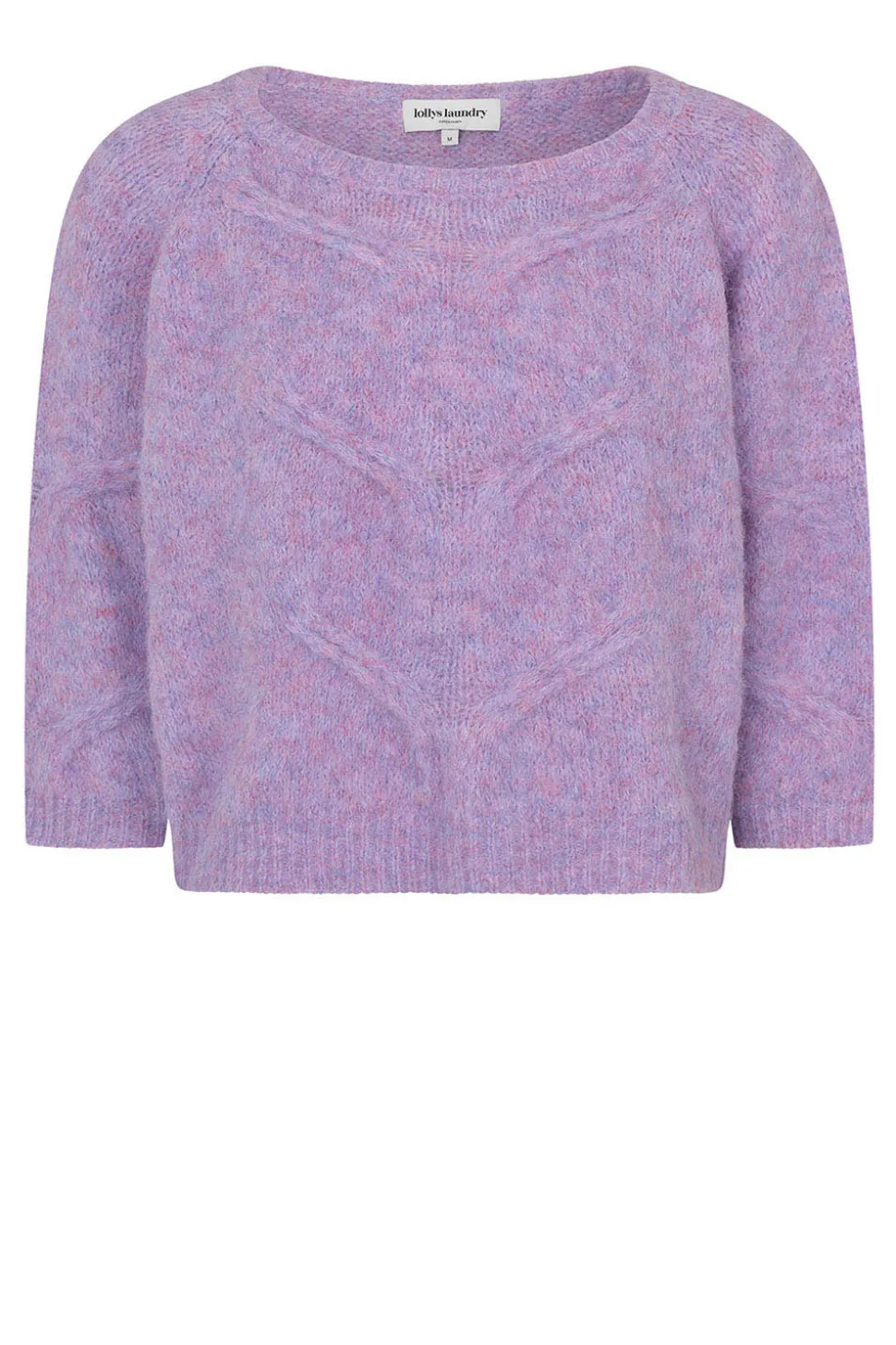 Cheap Lollys Laundry Cropped Cable Sweater Tortuga | Purple... | | Little Soho
