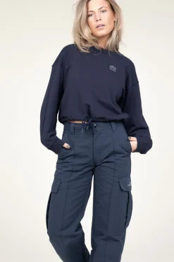 Cheap Co'Couture Cropped Sweater With Drawstring Clean | Blue... | | Little Soho