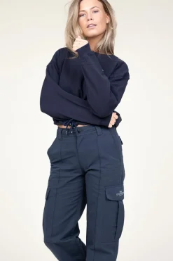 Cheap Co'Couture Cropped Sweater With Drawstring Clean | Blue... | | Little Soho