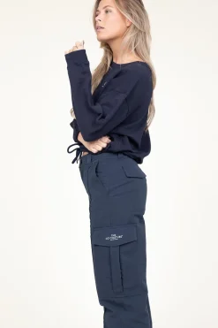 Cheap Co'Couture Cropped Sweater With Drawstring Clean | Blue... | | Little Soho