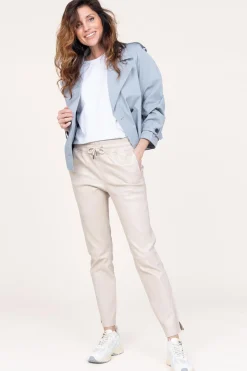 Clearance STUDIO AR Cropped Trenchcoat Samora | Blue... | | Little Soho