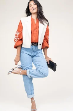 Cheap Copenhagen Muse Cropped Waistcoat Tailor | Natural... | | Little Soho