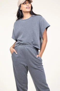 Cheap American Vintage Cropped Washed Soft Sweater Dafstreet | Grey... | | Little Soho