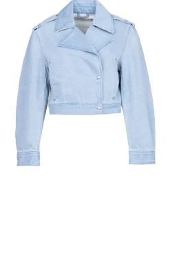 Discount IRO Denim Biker Jacket Omaj | Blue... | | Little Soho